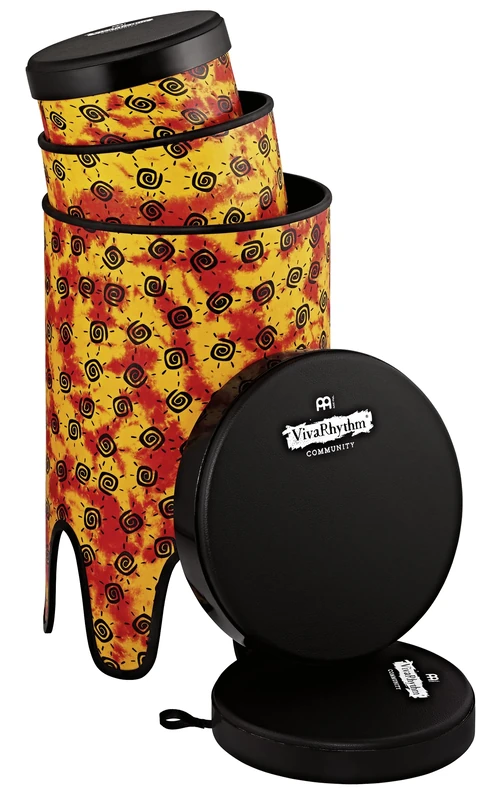 Meinl Percussion VivaRhythm Drum Set - 3-piece Hand Drumset With Nappa Head - Diameter 10, 12 and 14 Inches - Plastic, Multicoloured (VR-BDPOSET-NH)