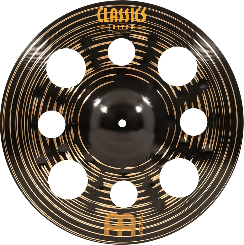 Meinl Cymbals Classics Custom Dark Trash Crash Cymbal 16 inch (Video) for Drum Set (40,64cm) B12 Bronze, Dark Finish, Made in Germany (CC16DATRC)