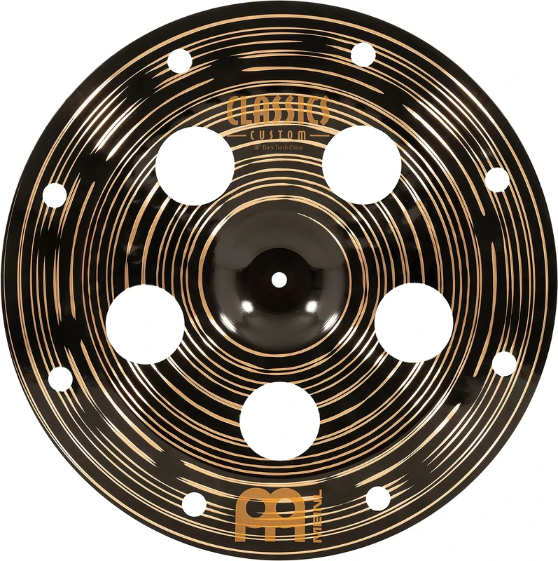 Meinl Cymbals Classics Custom Dark Trash China Cymbal 18 inch (Video) for Drum Set (45,72cm) B12 Bronze, Dark Finish, Made in Germany (CC18DATRCH) - Image 1