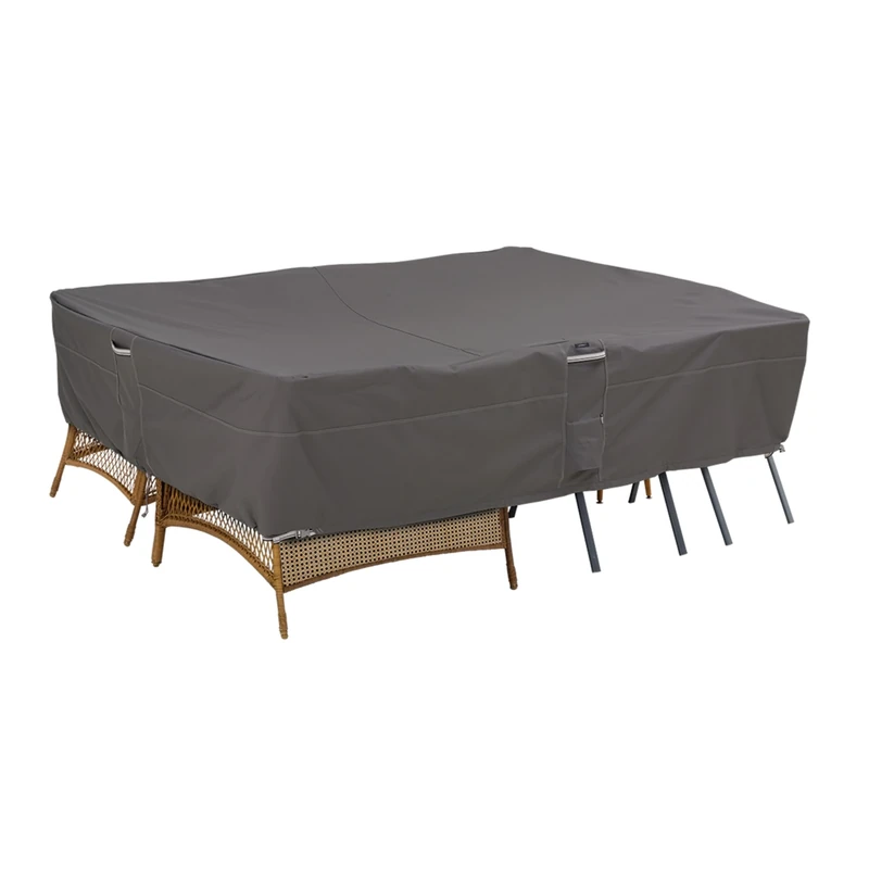 Classic Accessories Ravenna Water-Resistant General Purpose Garden Furniture Cover, Dark Taupe/Mushroom/Espresso (355cm, X-Large)