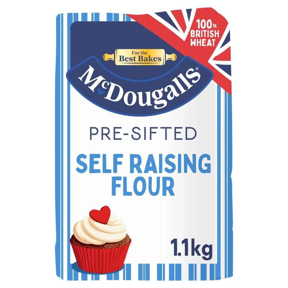 McDougalls Pre-Sifted Self-Raising Flour, 1.1 kg Bag (Pack of 1)