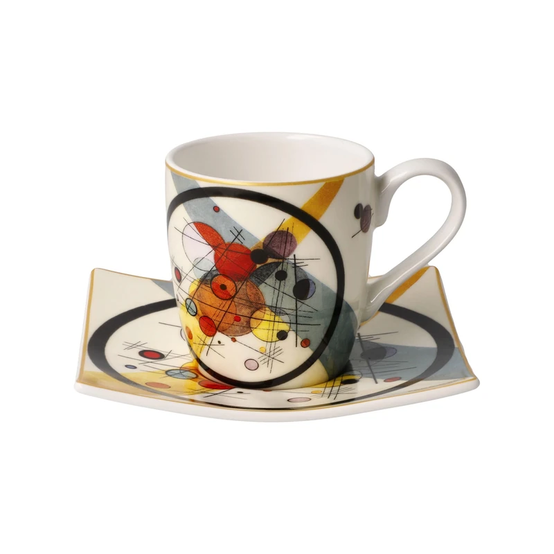 Goebel Artis Orbis Wassily Kandinsky 67100031 Espresso Cup with Circles in Circles Design Colourful Fine Bone China - Image 1