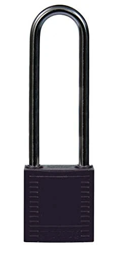 Compact Locking Padlocks, 32mm x 114mm x 16mm, Black, Pack of 6