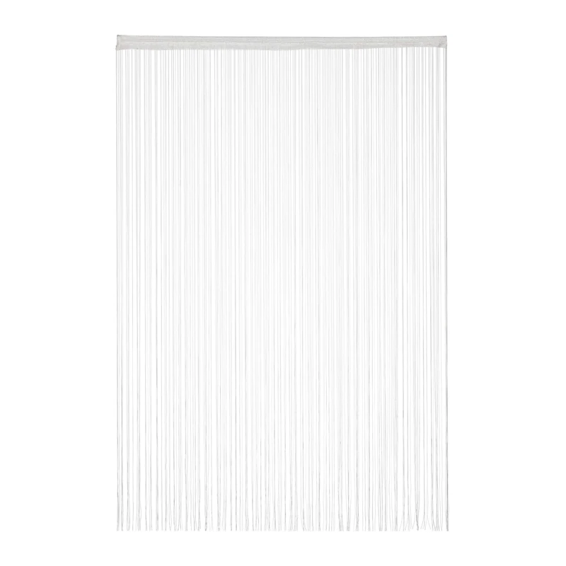 Relaxdays White String Curtains, Can be Shortened, with Eyelet Top for Windows & Doors, Fly Screen, 145x245cm