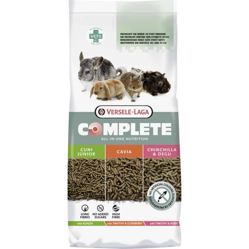 VERSELE-LAGA - Complete Chinchilla & Degu - Extruded All in One Food for Chinchillas and Degus (8 kg)