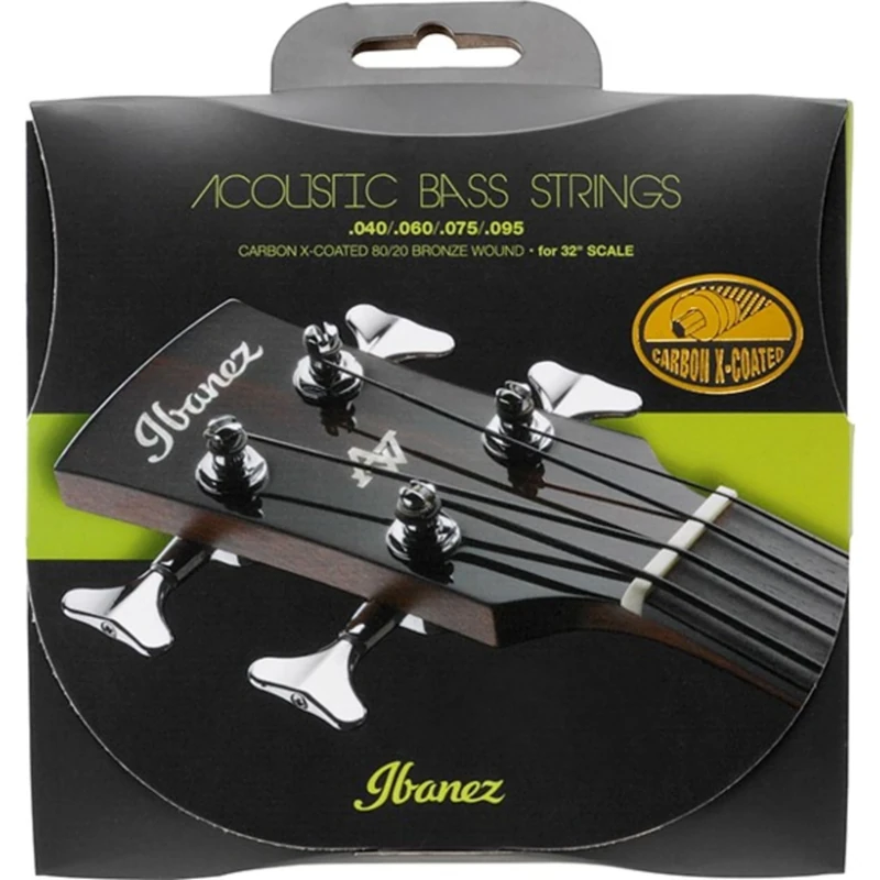 IBANEZ Carbon Coated Strings for 32" Scale Acoustic Bass - 040-095 80/20 Bronze (IABS4XC32)