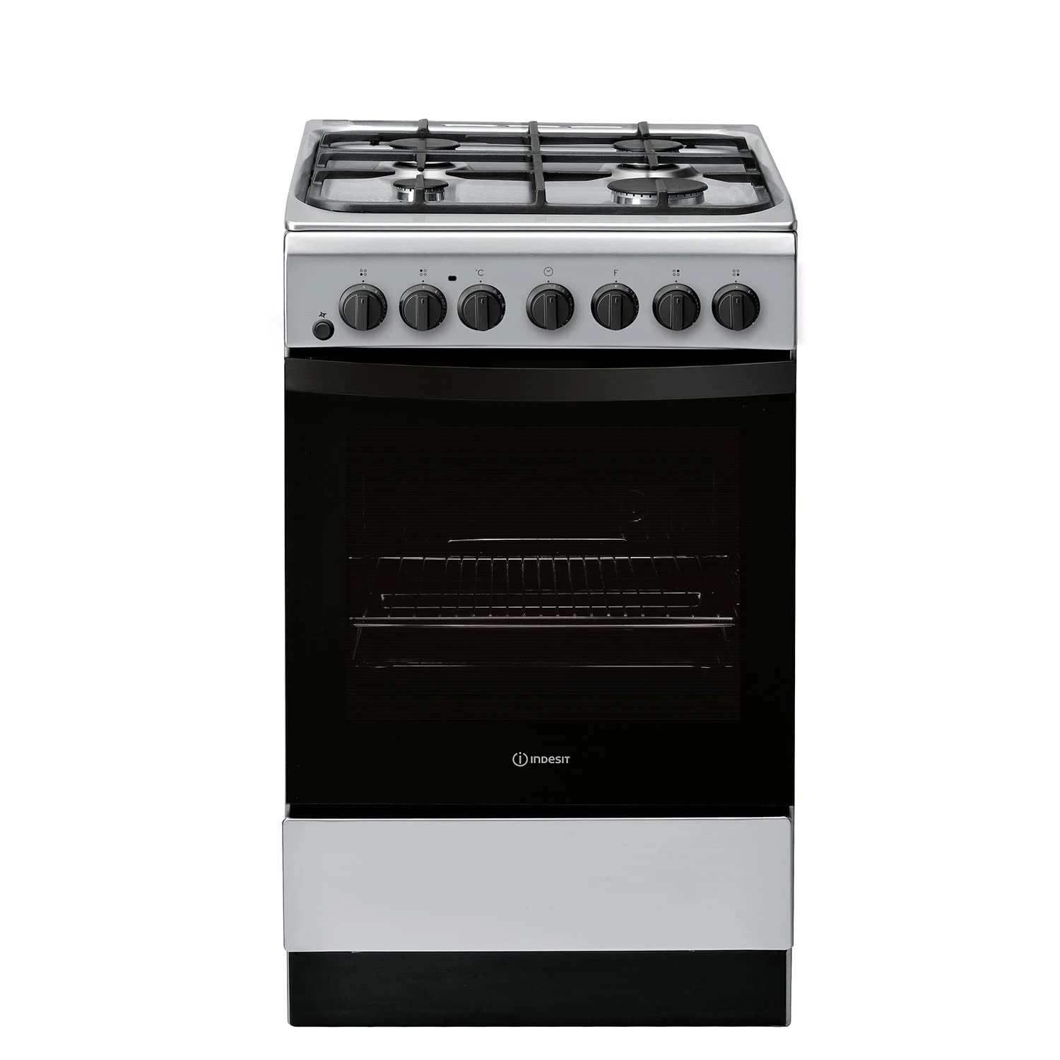 Indesit Freestanding IS5G4PHSS 50cm Duel Fuel Cooker A Rated - Silver