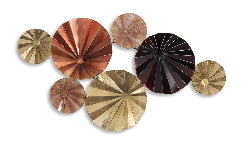 World Art Metal Wall Decorations, Multicolor, 64 x 114 x 11 cm