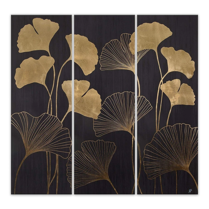 World Art Paintings on Decorative stretchers, Multicolor, (120 x 40 x 3,5cm) x 3pc (120 x 120)