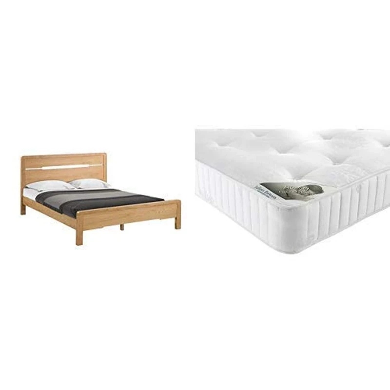 SET OF CURVE 150CM BED & 150CM MEMORY POCKET MATT
