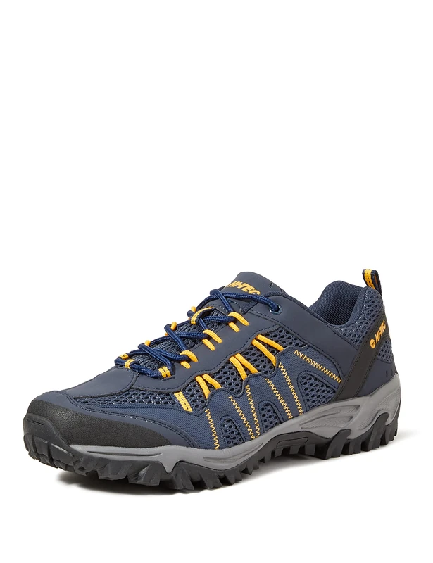 Hi-Tec Men's Jaguar Low Rise Hiking Boots, Blue (Navy/Yellow 31), 12 UK (46 EU)