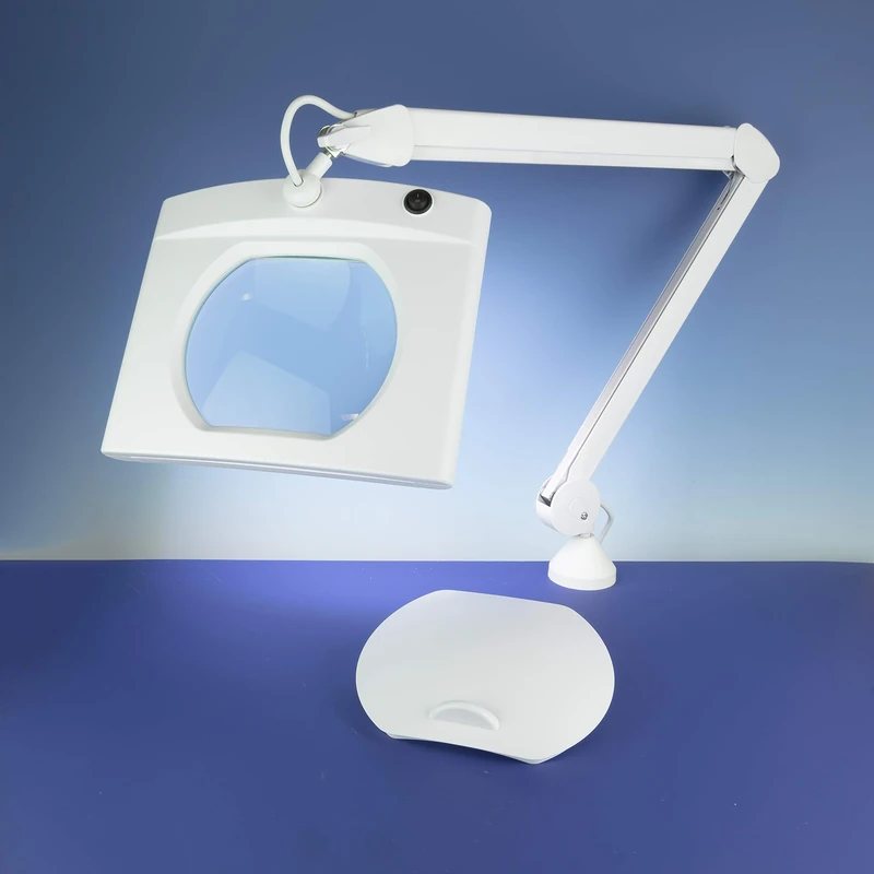 Lightcraft LED Rectangular Magnifier Lamp, White