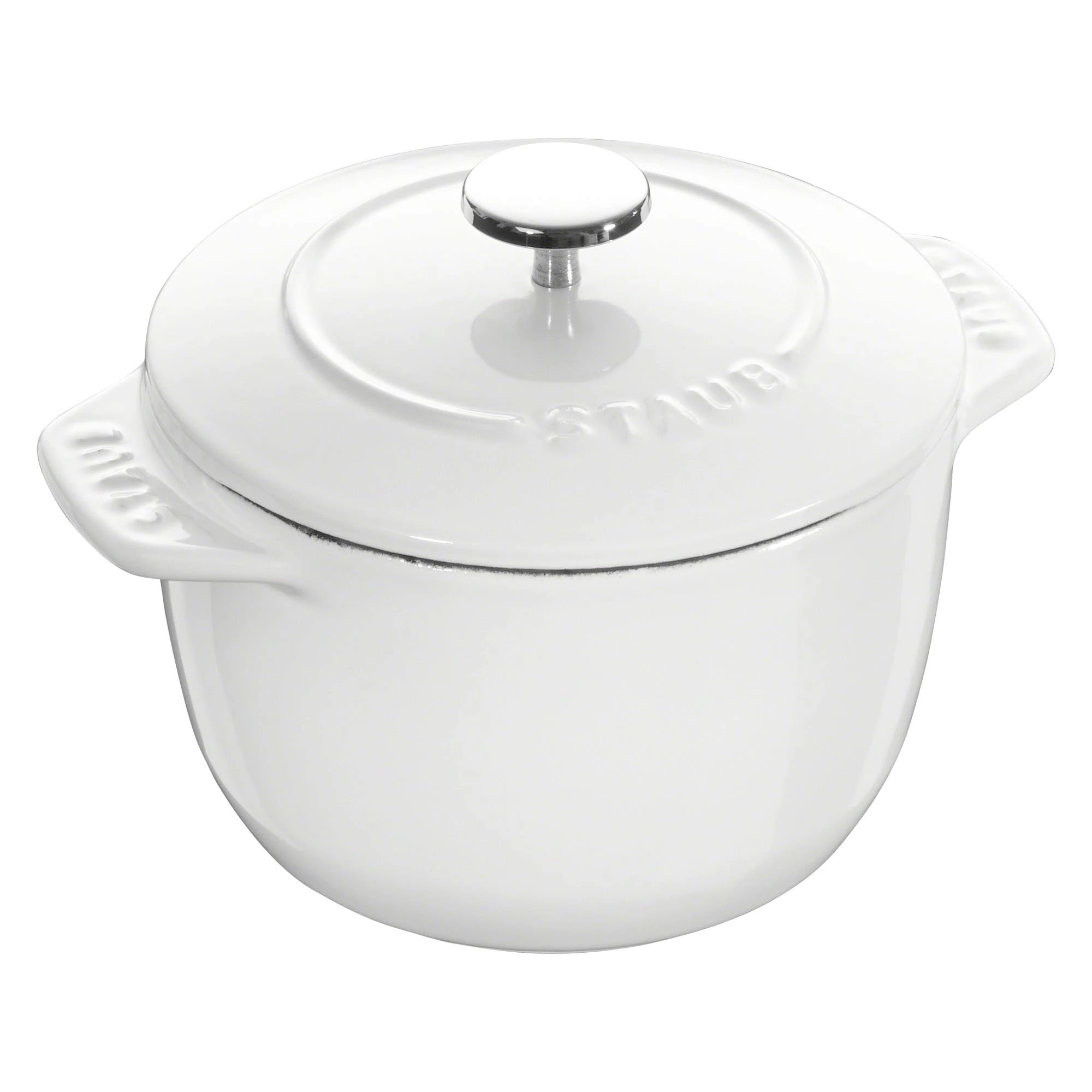 Staub Cast Iron 1.5-qt Petite French Oven - Matte White, Made in France