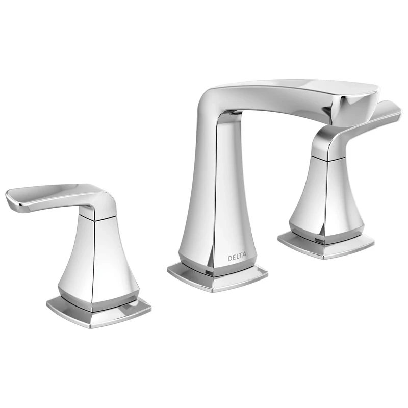 DELTA Vesna Assembly and Worry-Free Drain Catch, Chrome 35789LF 2 Handle Widespread Bathroom Faucet