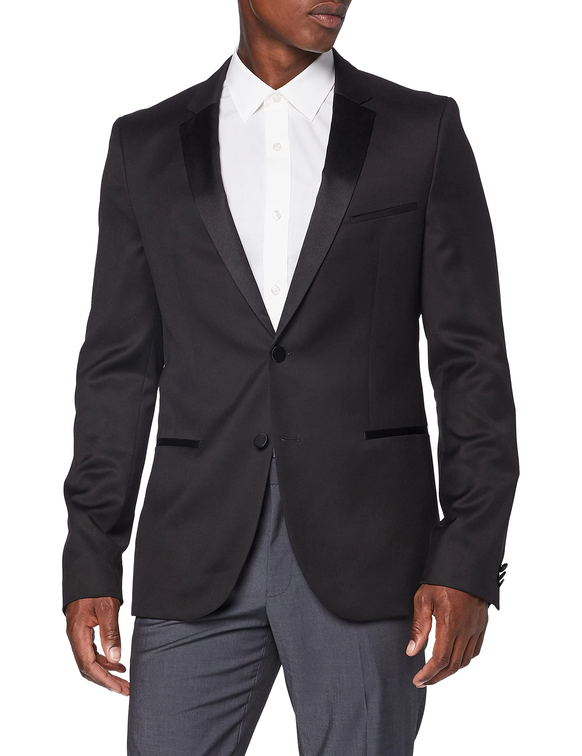 HUGO Men's Alinzs Suit Jacket, Black (Black 001), 98