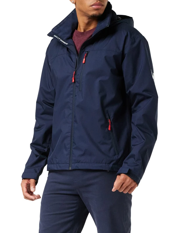 Helly Hansen Men's Crew Hooded Jacket, Navy, 4XL