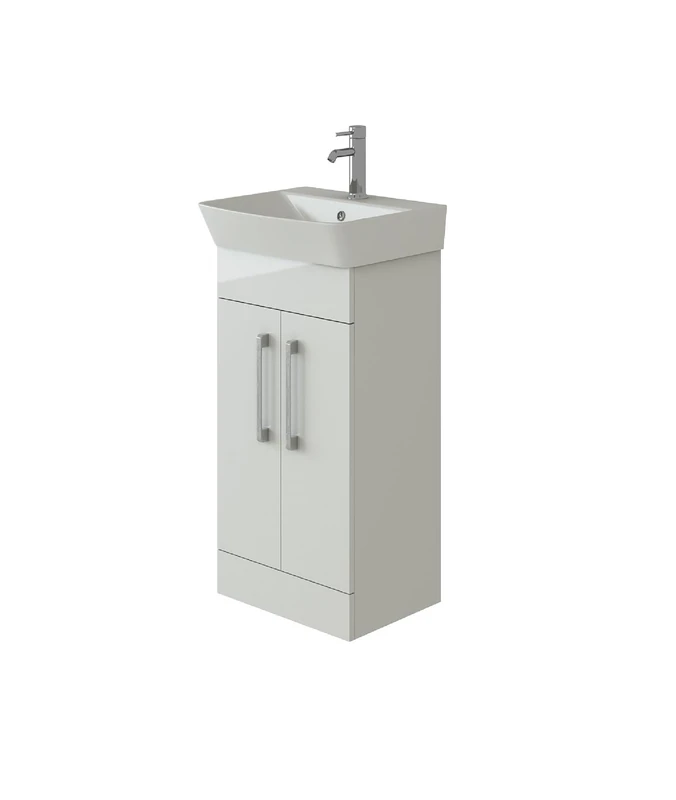 VeeBath Cosmo Twin Soft Close Door Bathroom Vanity Cabinet Furniture Unit with Ceramic Basin