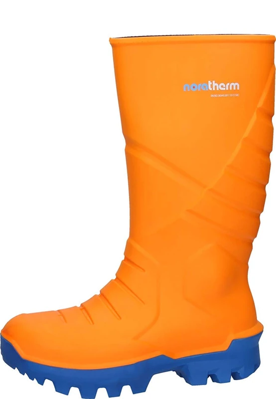Nora Unisex Adults’ Ultramax Safety Wellingtons, Professional Polyurethane Boot for Industry, Thermal Insulation,Orange, 6 UK
