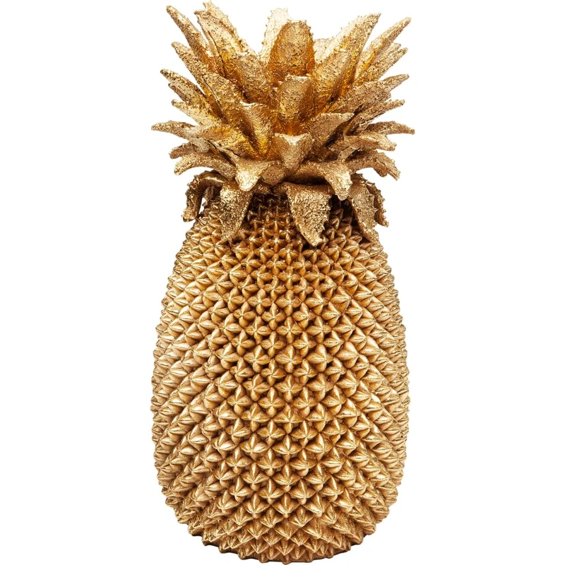 Kare Design Decorative Vase Pineapple, Gold, Vase in Pineapple Shape, Handmade, Room Decor, Home Decor for Living Room, Bedroom, Gift Idea, 50x24x24 cm (H/W/D) - Image 1
