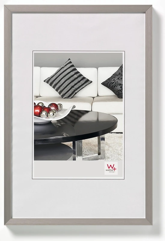 walther design Picture Frame Steel 59,4 x 84 cm (DIN A1) Aluminium Chair Aluminium Frame AJ684D