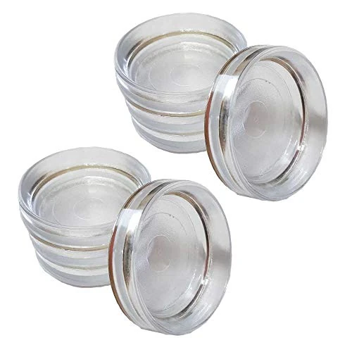 Clear Castor Cups 56mm Protect Wooden, Laminate, Tiled Floors and Carpets from Wheel Damage and Scratches Caused by Chair, Bed, Sofa and Table Legs (8, Large)