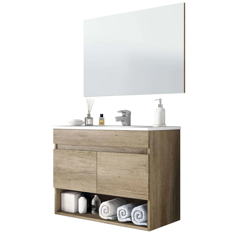 ARKITMOBEL 13Casa Oslo V01 Bathroom Set - Havana - 80x45x64cm