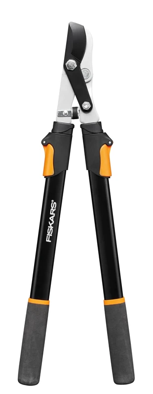Fiskars Telescopic Tree Pruner for fresh wood, Non-stick coating, Hardened Precision Steel, Handle length: 63 to 83 cm, Black/Orange, L13, 1027528