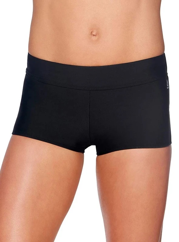 Reebok Lifestyle Women's Swimwear Infinity Drawcord Shorty Bathing Suit Bottom