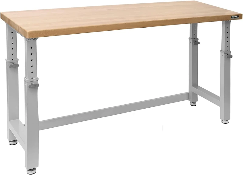 Seville Classics Table, Workbench, Height adjustable, Powder Coated Steel