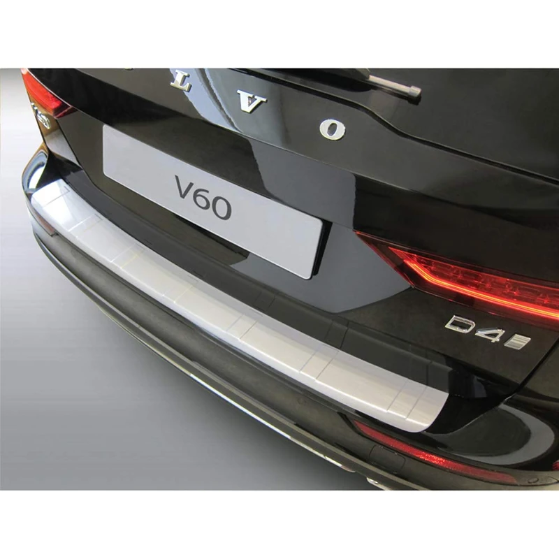 RGM ABS Rear bumper protector compatible with Volvo V60 II 2018- Black 'Ribbed'