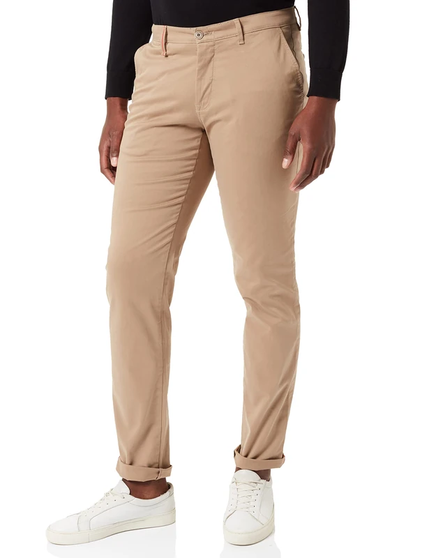 Atelier GARDEUR Benito Gabardinestretch Camel Men's Chino Jeans Trousers, Camel, 32 W/30 L