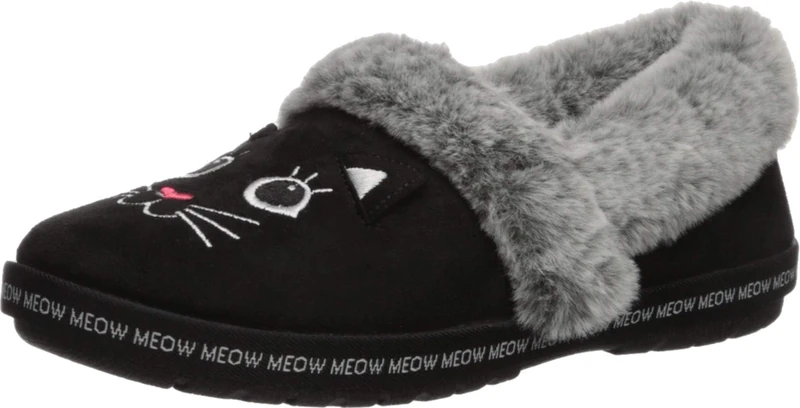 Skechers Women's Too Cozy-Meow Pajama Slippers, Black, 8 UK - Image 1