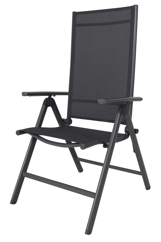 Chicreat 8-Way Adjustable Folding Chair, Grey, Aluminium