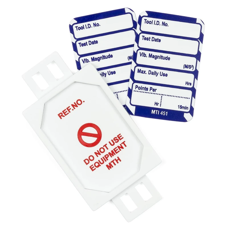 Scafftag by Brady Microtag Kit – Compact Equipment Inspection Tags "Points Per Hour", Includes 20 Holders, 20 Double-Sided Inserts, and Pen for Workplace Safety Compliance – White on Blue