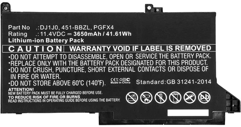 MicroBattery MBXDE-BA0140 Additional Notebook Component Battery/Battery - Additional Notebook Components (Battery/Battery, DELL, Latitude 12 7000, Latitude 12 7280, Latitude 12 7480)