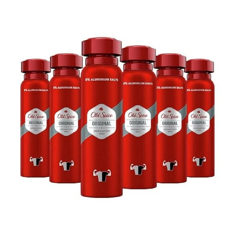 Old Spice Original Spray 150ml x6 - 48H Fresh, No Aluminium