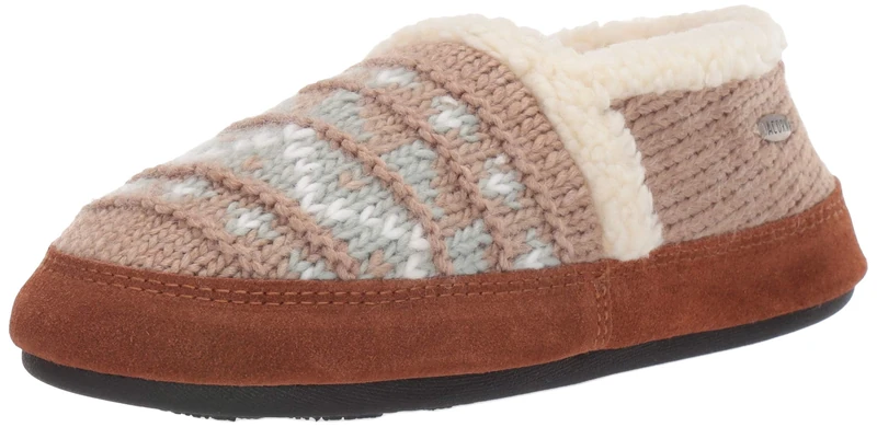 Acorn Women's Moc with Premium Memory Foam Slipper, Nordic Oatmeal Heather, 6/7 UK