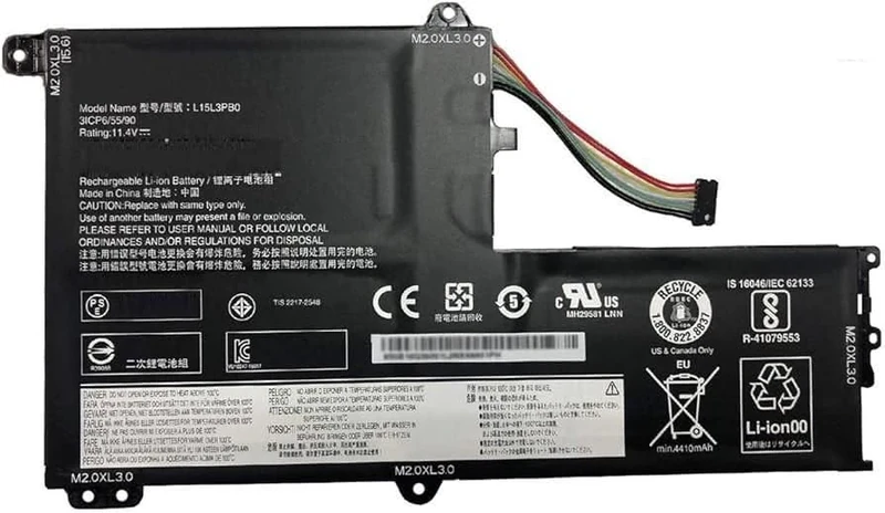 CoreParts Laptop Battery for Lenovo 40Wh Li-Pol 11.4V 3500mAh, 5B10K85055, L15L3PB0, L15L3PB0, 5B1 (40Wh Li-Pol 11.4V 3500mAh Black, 80SA0002US, Flex 4 1470, Flex 4 1480)