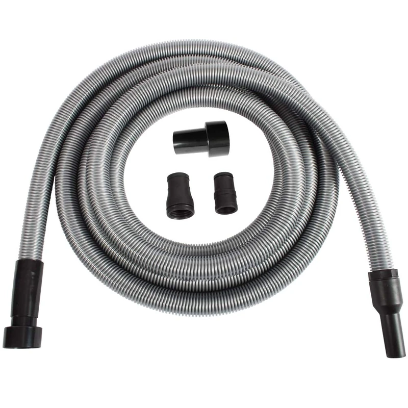 Cen-Tec Systems 94115 Premium 20 Ft. Shop Vacuum Hose with Power Tool Adapter Set, Silver