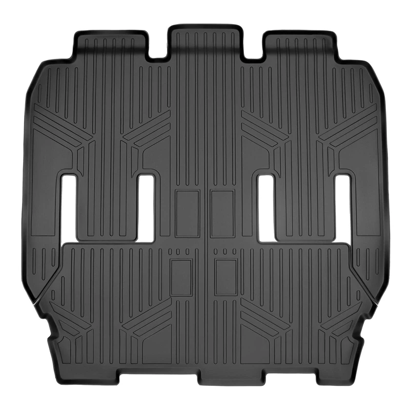 SMARTLINER Floor Mats 2nd and 3rd Row Liner Black for 2017-2019 Chrysler Pacifica 7 or 8 Passenger Model (No Hybrid Models)