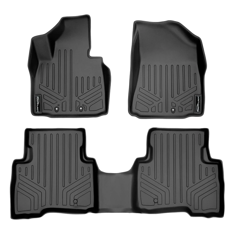 SMARTLINER Custom Fit Floor Mats 2 Row Liner Set Black for 2014-2015 Kia Sorento - All Models