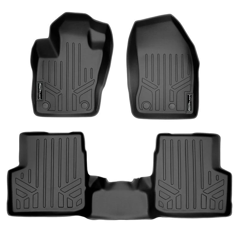 SMARTLINER Custom Fit Floor Mats 2 Row Liner Set Black for 2015-2019 Jeep Renegade