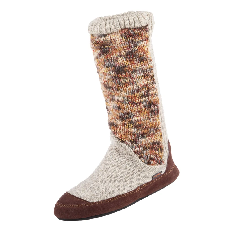 Acorn Women's Slouch Boot Slipper, Sunset Cable Knit, 4.5/5.5 UK