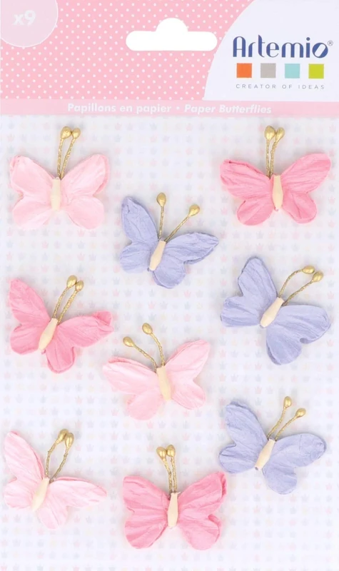 Artemio 9 Piece Good Swan Paper Butterflies