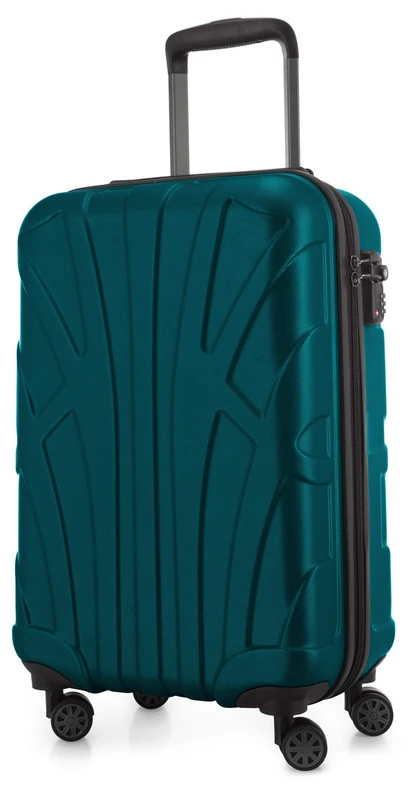 Suitline - Hand Luggage, Carry on Cabin Trolley, Hardshell Suitcase, 100% ABS, 55 cm, 34 liters, Aquagreen - Image 1
