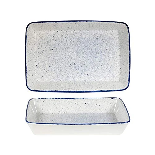 Churchill BK707 Stonecast Hints Indigo Rectangle Baking Dish