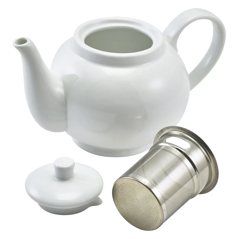 GenWare Porcelain Teapot with Infuser 16oz / 450ml, 393946, Pack of 6