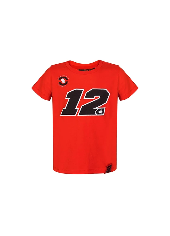 Valentino Rossi Maverick Vinales Unisex Children's Collezione T-Shirt Red - Image 1