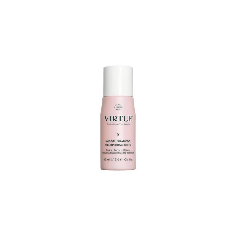 Virtue Smooth Sulphate-Free Shampoo | Cleanses & Controls Frizz | Ideal for Curly Hair | Colour Safe | 60 ml - Image 1