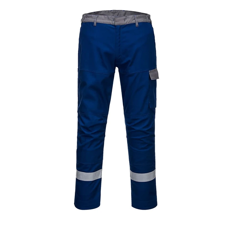 Portwest FR06 Bizflame Industry Two Tone FR Trousers Machine Washable Royal